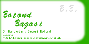 botond bagosi business card